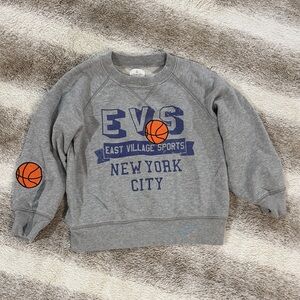 J. Crew Gray Sweatshirt with Orange Basketball Design